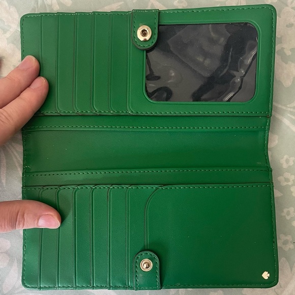 Kate Spade Vibrant Green Satchel and Wallet - Picture 8 of 9